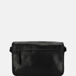 Crossbody Tassen^Berba Soft overslag crossbody tas M zwart