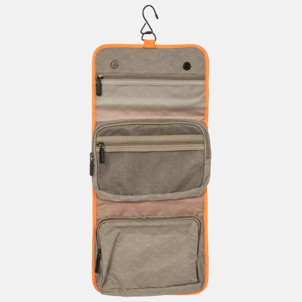 Toilettassen^Bric's Ulisse toilettas met haak orange
