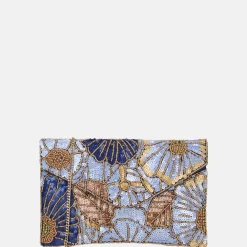 Clutches^Bulaggi Flower clutch blauw