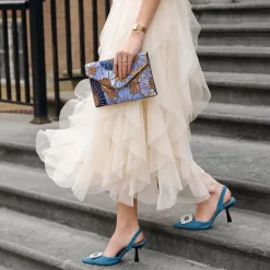Clutches^Bulaggi Flower clutch blauw