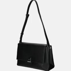 Schoudertassen^Calvin Klein Plaque schoudertas M black