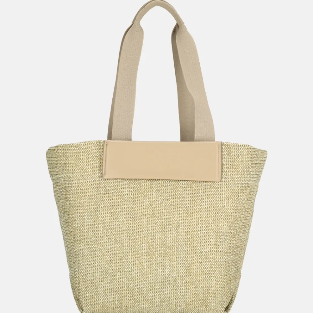 Shoppers^Calvin Klein Raffia shopper M crockery