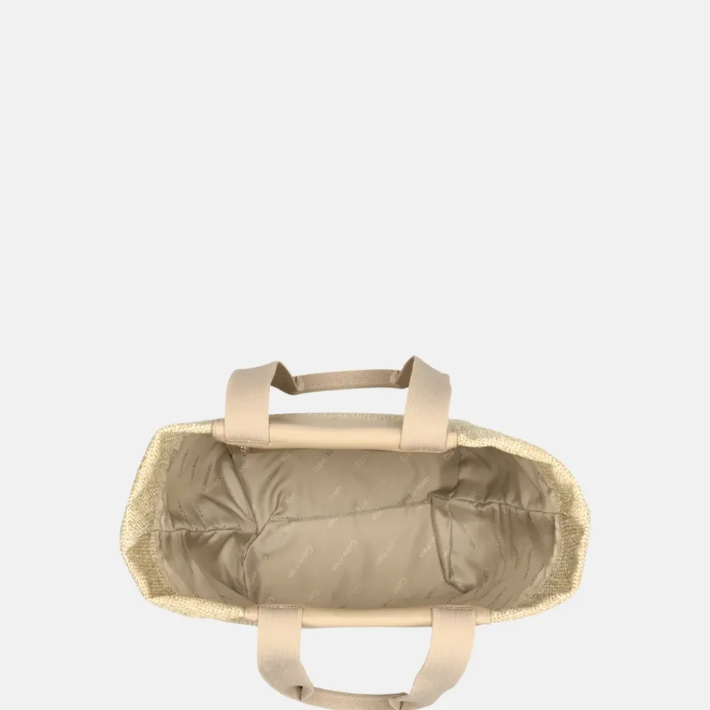 Shoppers^Calvin Klein Raffia shopper M crockery