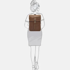 School Rugzakken | School Rugzakken^Castelijn en Beerens Castelijn & Beerens Carisma rugzak 15.6 inch cognac
