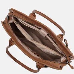 Dames Laptoptassen^Castelijn en Beerens Castelijn & Beerens Carisma laptoptas 15.6 inch cognac