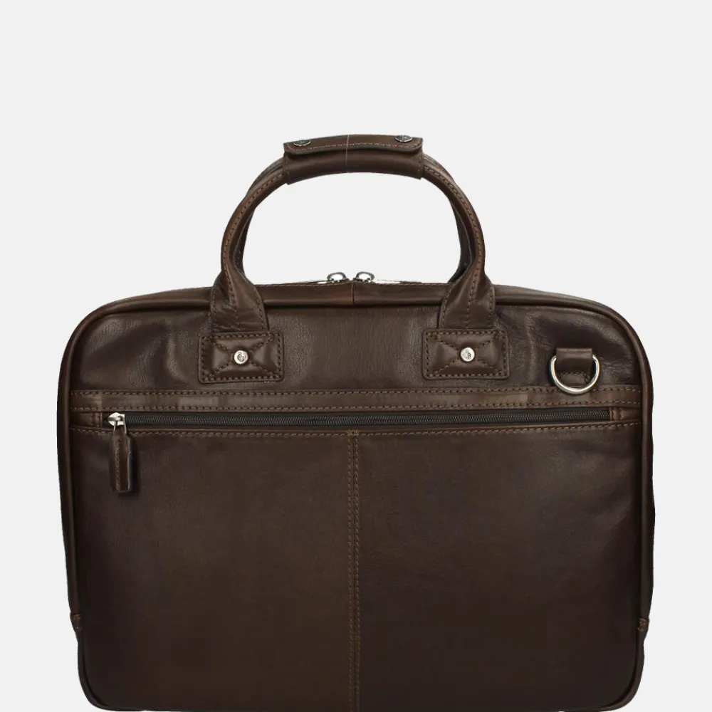 Heren Laptoptassen | Dames Laptoptassen^Castelijn en Beerens Castelijn & Beerens Firenze laptoptas 15.6 inch mocca