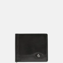 Heren Portemonnees^Castelijn en Beerens Castelijn & Beerens Gaucho Dollarclip portemonnee zwart