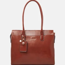 Dames Laptoptassen^Castelijn en Beerens Castelijn & Beerens Gaucho Ellen laptoptas 15.6 inch cognac