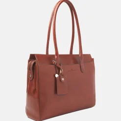 Dames Laptoptassen^Castelijn en Beerens Castelijn & Beerens Gaucho Ellen laptoptas 15.6 inch cognac