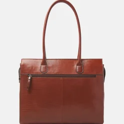 Dames Laptoptassen^Castelijn en Beerens Castelijn & Beerens Gaucho Ellen laptoptas 15.6 inch cognac