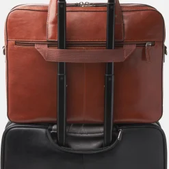 Heren Laptoptassen^Castelijn en Beerens Castelijn & Beerens Gaucho Paul laptoptas 15.6 inch cognac