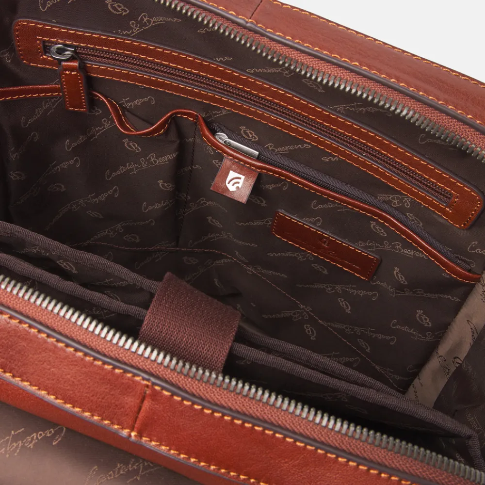 Laptop Rugzakken^Castelijn en Beerens Castelijn & Beerens Gaucho Guus rugzak 15.6 inch cognac