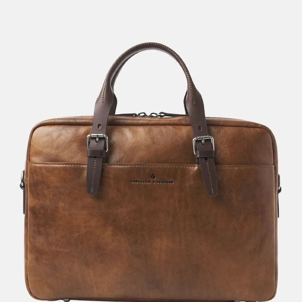 Heren Laptoptassen | Dames Laptoptassen^Castelijn en Beerens Castelijn & Beerens Laptoptas 15.6 inch Natural