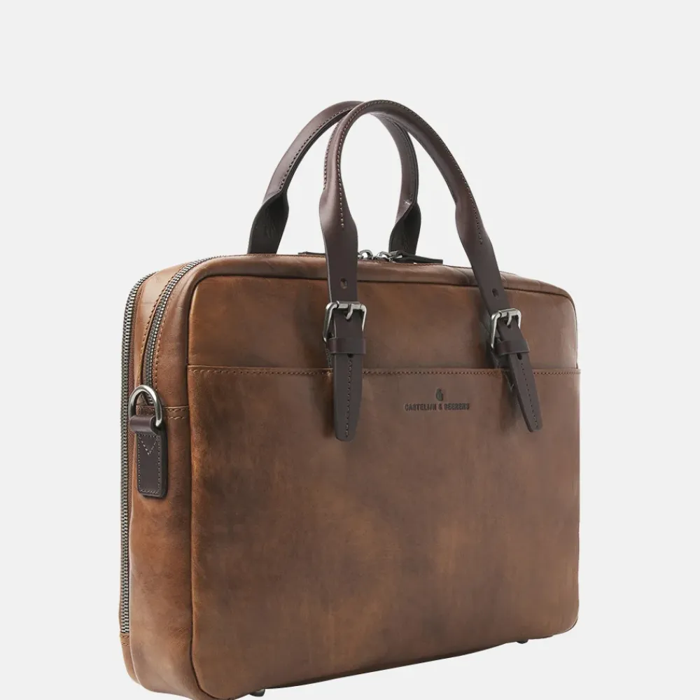 Heren Laptoptassen | Dames Laptoptassen^Castelijn en Beerens Castelijn & Beerens Laptoptas 15.6 inch Natural