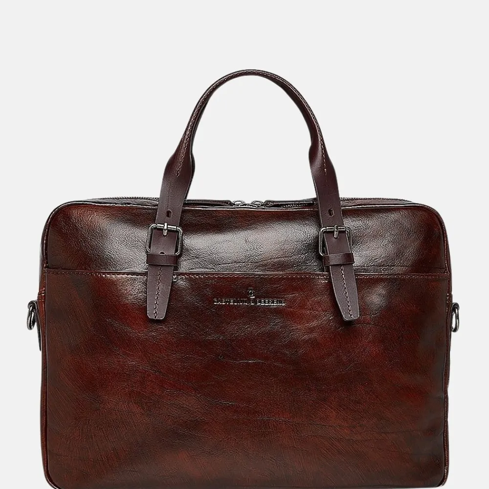 Heren Laptoptassen^Castelijn en Beerens Castelijn & Beerens Rien laptoptas 15.6 inch cognac