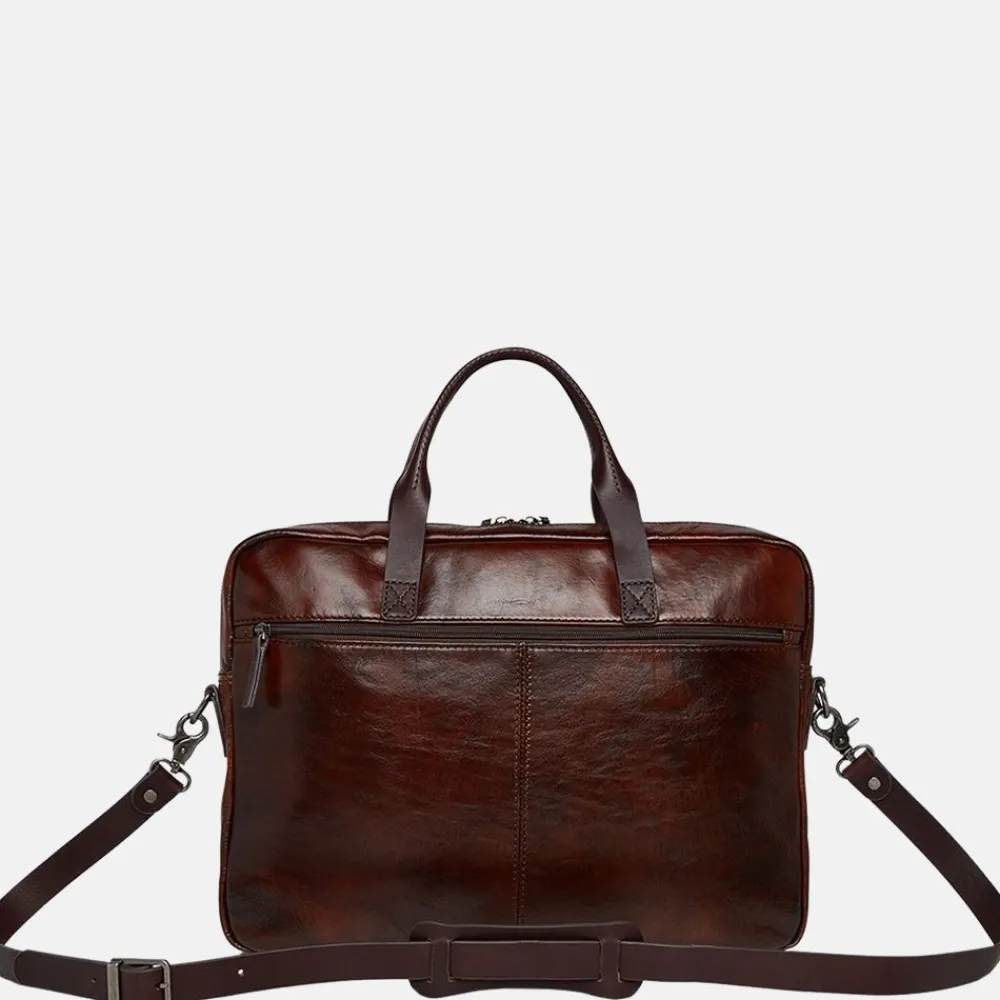 Heren Laptoptassen^Castelijn en Beerens Castelijn & Beerens Rien laptoptas 15.6 inch cognac
