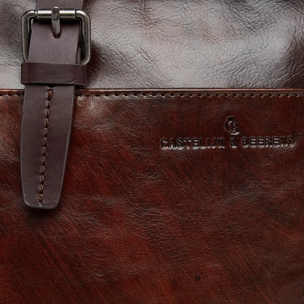 Heren Laptoptassen^Castelijn en Beerens Castelijn & Beerens Rien laptoptas 15.6 inch cognac