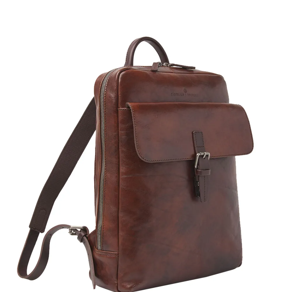 School Rugzakken | School Rugzakken^Castelijn en Beerens Castelijn & Beerens Rien laptoprugzak 15.6 inch cognac