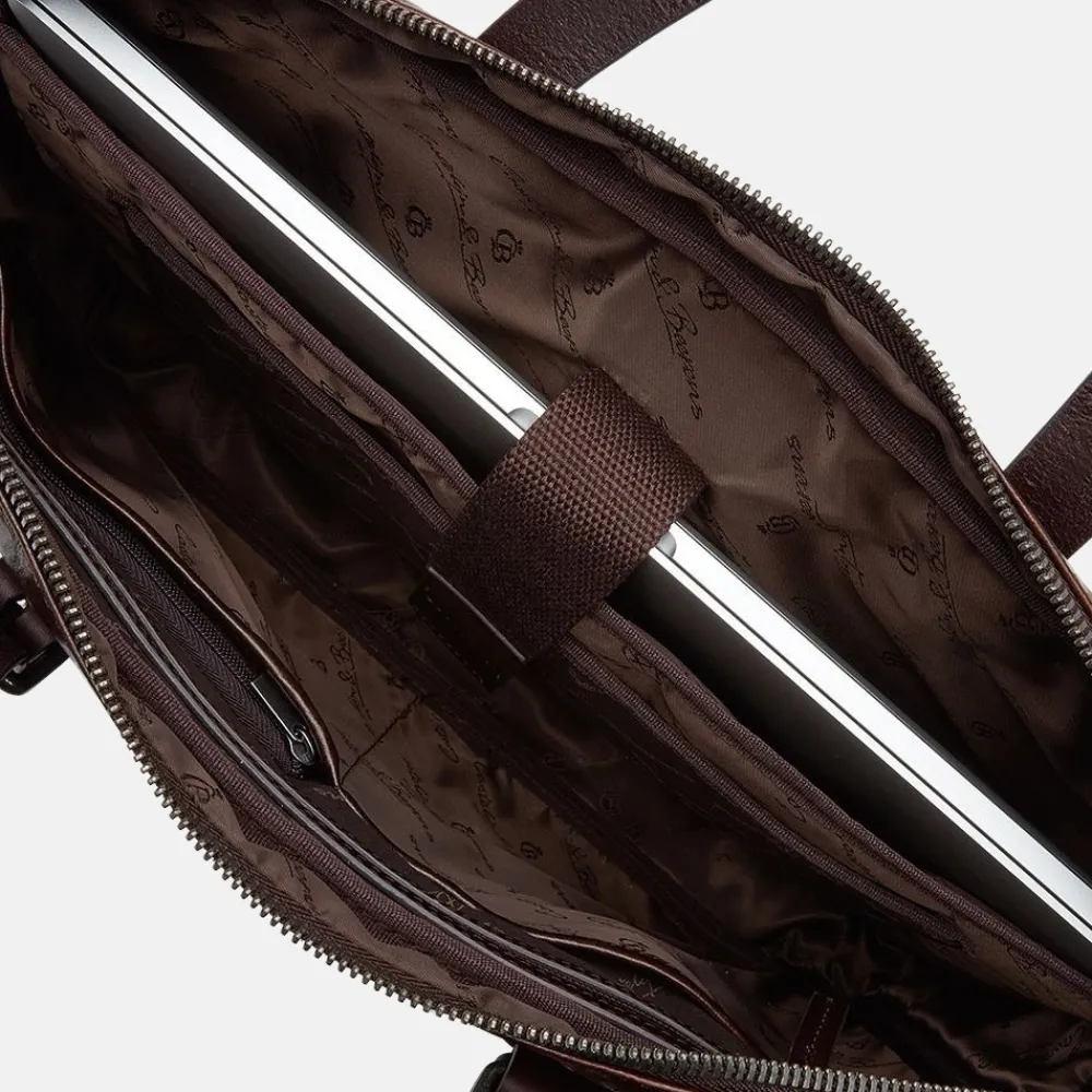 Heren Laptoptassen^Castelijn en Beerens Castelijn & Beerens Rien laptoptas 15.6 inch cognac