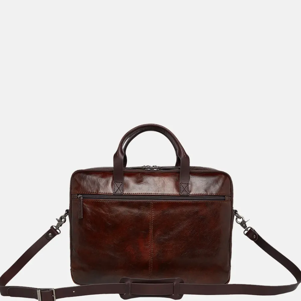 Heren Laptoptassen^Castelijn en Beerens Castelijn & Beerens Rien laptoptas 15.6 inch cognac