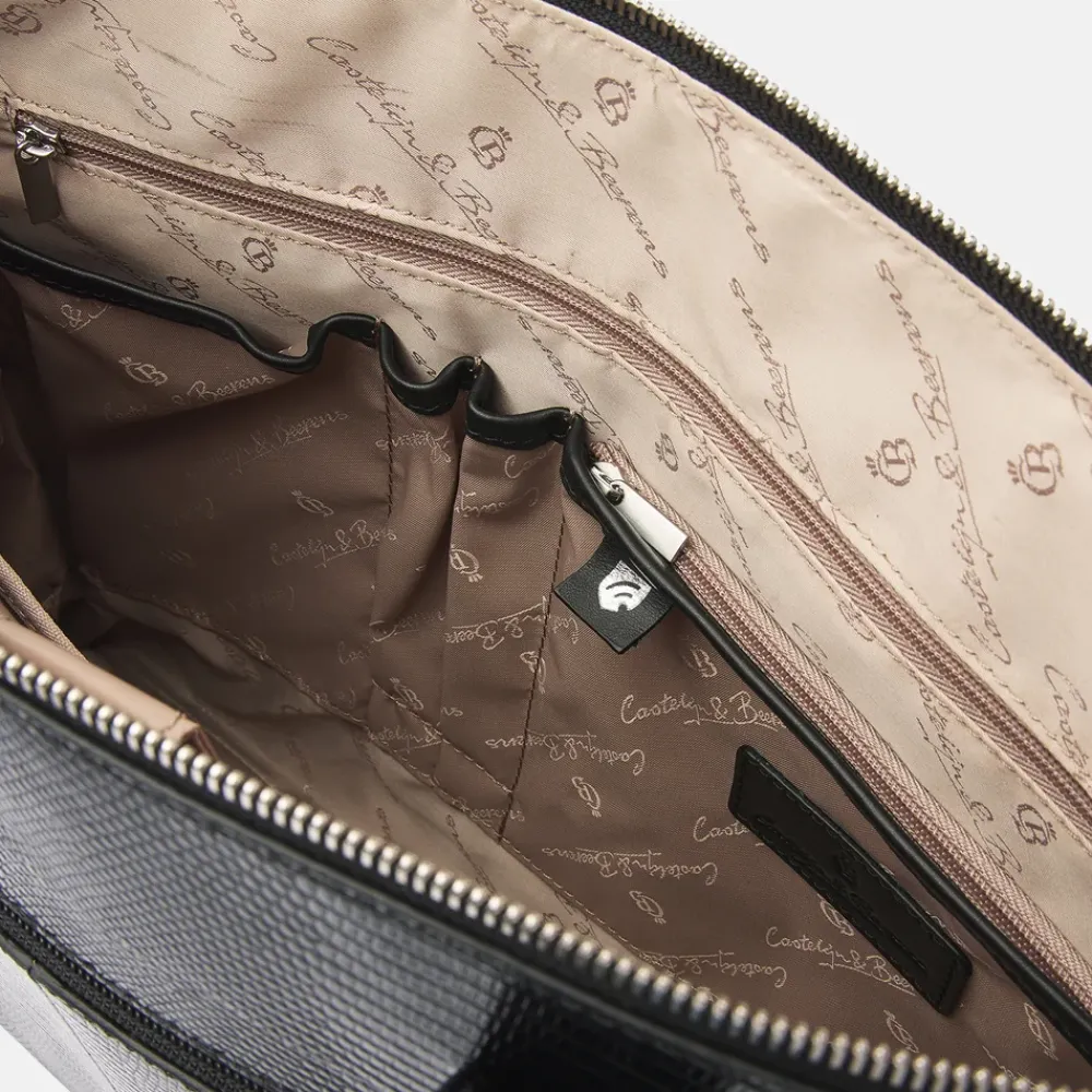 Schoolhandtassen | Dames Laptoptassen^Castelijn en Beerens Donna ver schoudertas 15 inch zwart
