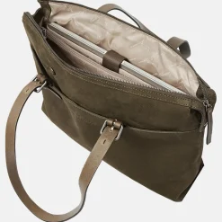 Dames Laptoptassen^Castelijn en Beerens laptoptas 15 inch dark military