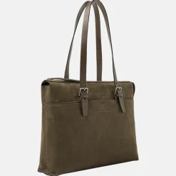 Dames Laptoptassen^Castelijn en Beerens laptoptas 15 inch dark military