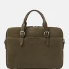 Heren Laptoptassen^Castelijn en Beerens Nubuck laptoptas 15 inch dark military