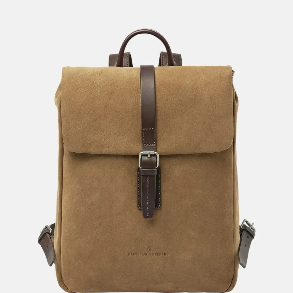 Vrijetijd Rugzakken | Laptop Rugzakken^Castelijn en Beerens Nubuck rugzak 15 inch taupe