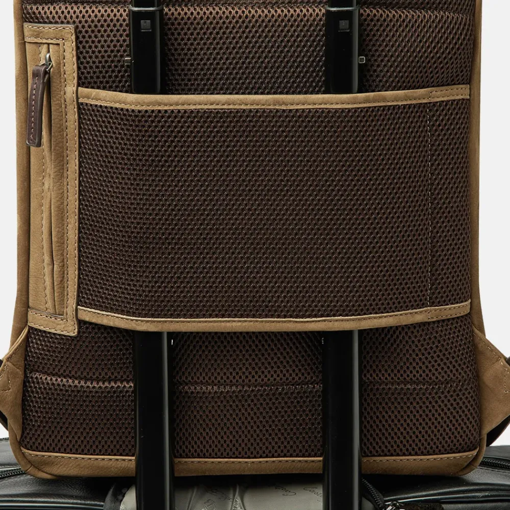 Vrijetijd Rugzakken | Laptop Rugzakken^Castelijn en Beerens Nubuck rugzak 15 inch taupe