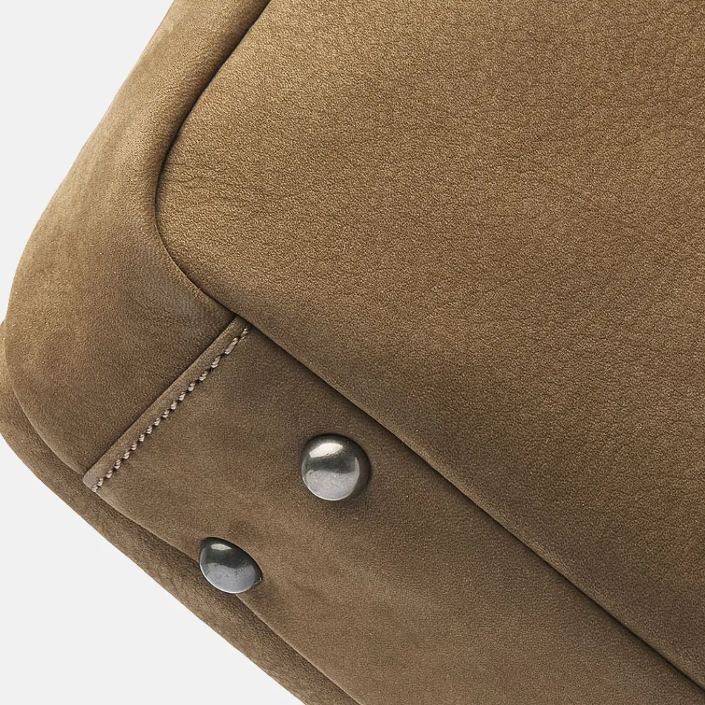 Heren Laptoptassen^Castelijn en Beerens Nubuck laptoptas 15 inch taupe