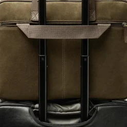 Heren Laptoptassen^Castelijn en Beerens Nubuck laptoptas 15 inch dark military