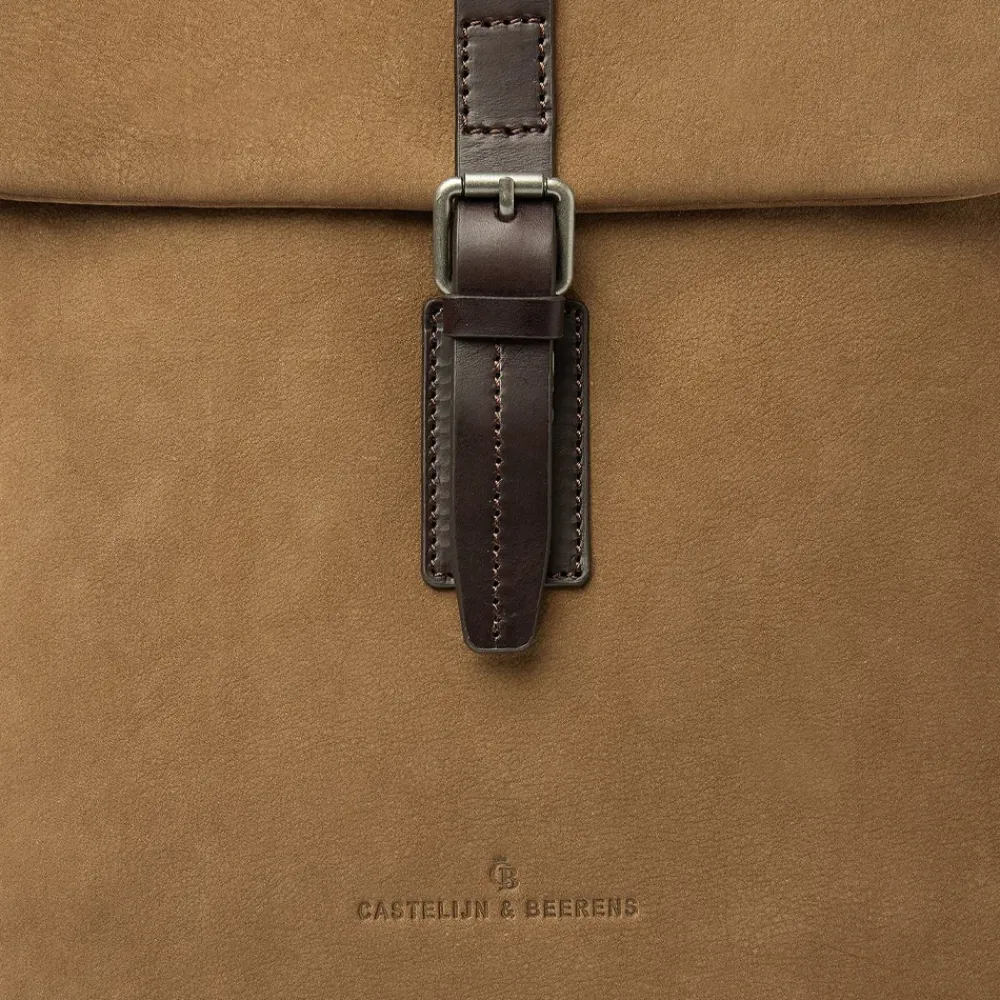 Vrijetijd Rugzakken | Laptop Rugzakken^Castelijn en Beerens Nubuck rugzak 15 inch taupe