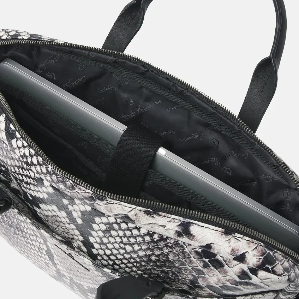 Heren Laptoptassen^Castelijn en Beerens Verona Python limited edition laptoptas 15.6 inch python
