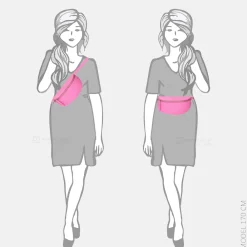 Heuptasjes^Charm London Anna heuptas roze