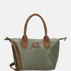 Handtassen^Charm London Buckingham handtas S olijfgroen