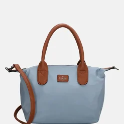 Handtassen^Charm London Buckingham handtas S staalblauw