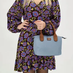 Handtassen^Charm London Buckingham handtas S staalblauw