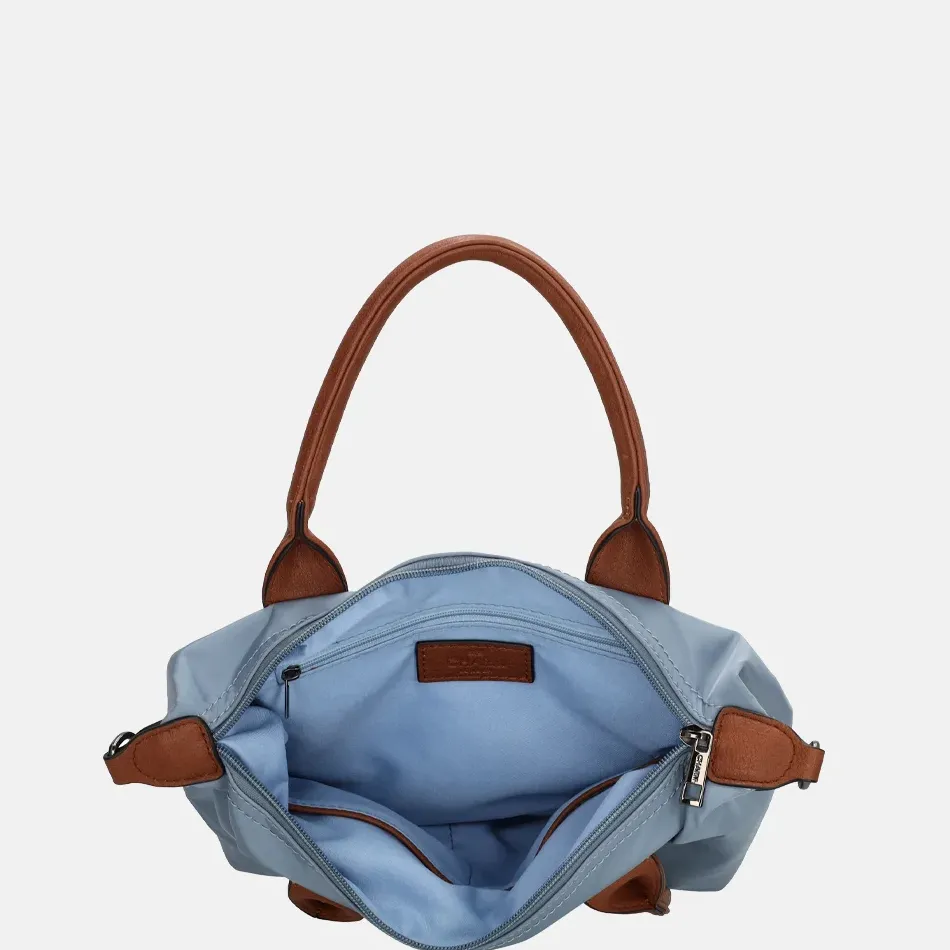 Handtassen^Charm London Buckingham handtas S staalblauw