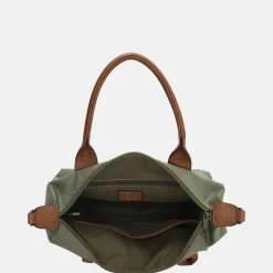 Handtassen^Charm London Buckingham handtas S olijfgroen