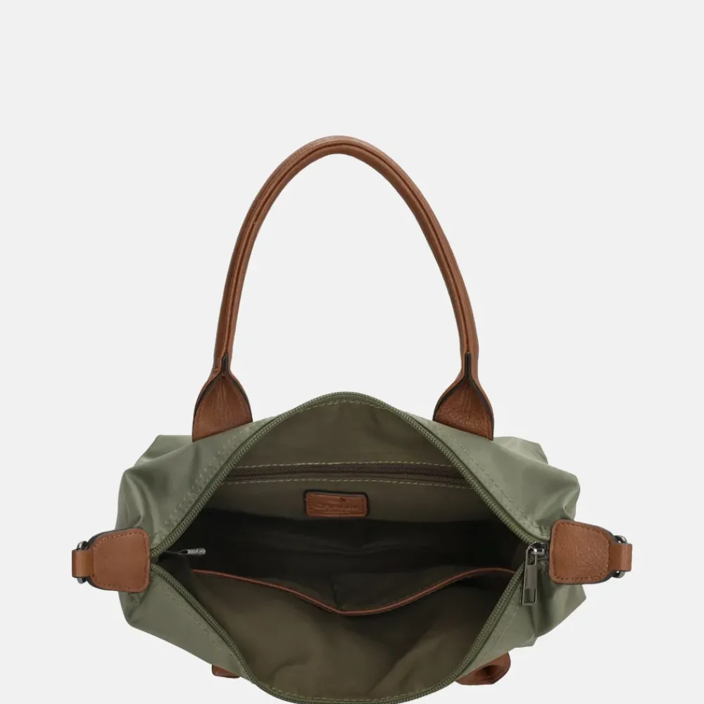 Handtassen^Charm London Buckingham handtas S olijfgroen