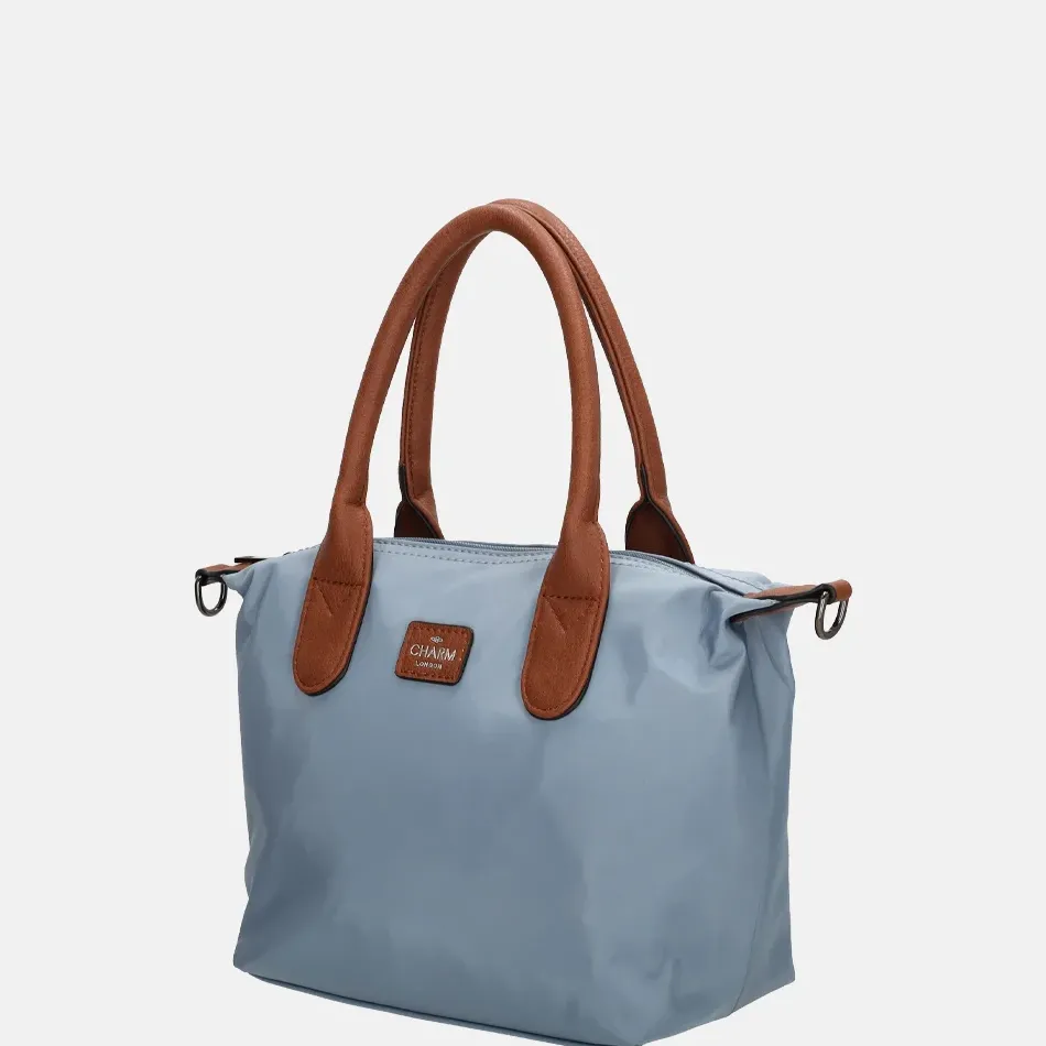 Handtassen^Charm London Buckingham handtas S staalblauw