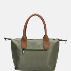 Handtassen^Charm London Buckingham handtas S olijfgroen
