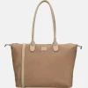 Dames Laptoptassen^Charm London Buckingham Mono shopper met 15.6 inch laptopvak L lichttaupe