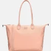 Dames Laptoptassen^Charm London Buckingham Mono shopper met 15.6 inch laptopvak L lichtroze