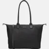 Dames Laptoptassen^Charm London Buckingham Mono shopper met 15.6 inch laptopvak L zwart
