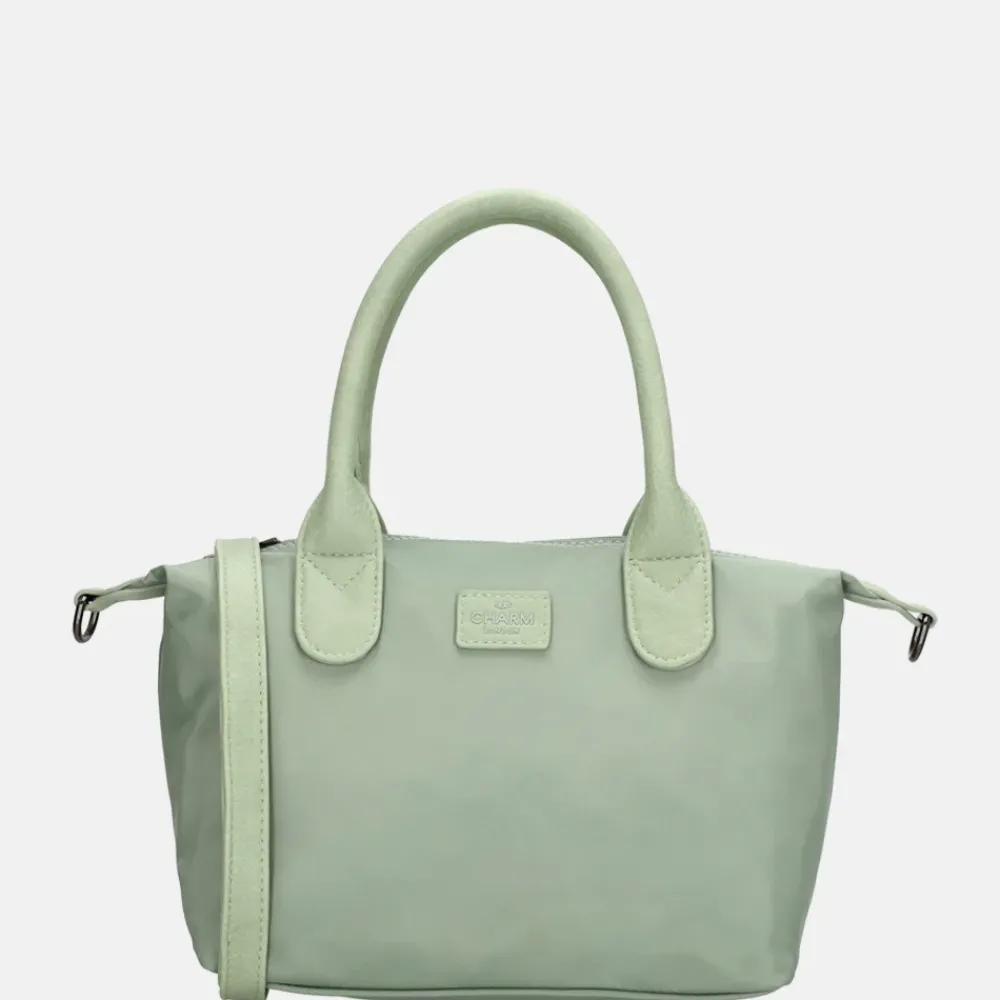 Handtassen^Charm London Buckingham Mono handtas lichtgroen