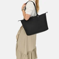 Dames Laptoptassen^Charm London Buckingham Mono shopper met 15.6 inch laptopvak L zwart