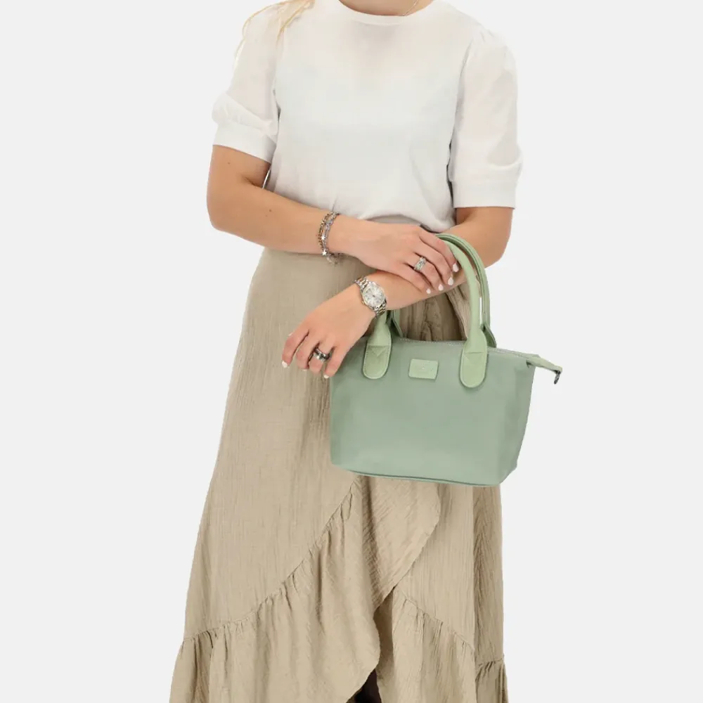 Handtassen^Charm London Buckingham Mono handtas lichtgroen