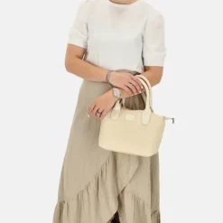 Handtassen^Charm London Buckingham Mono handtas creme
